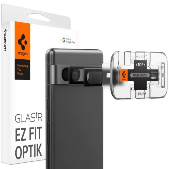 Google Pixel 7A Kameravédő Üvegfólia - Spigen Glas.tR EZ Fit Optik - Fekete x 2 db