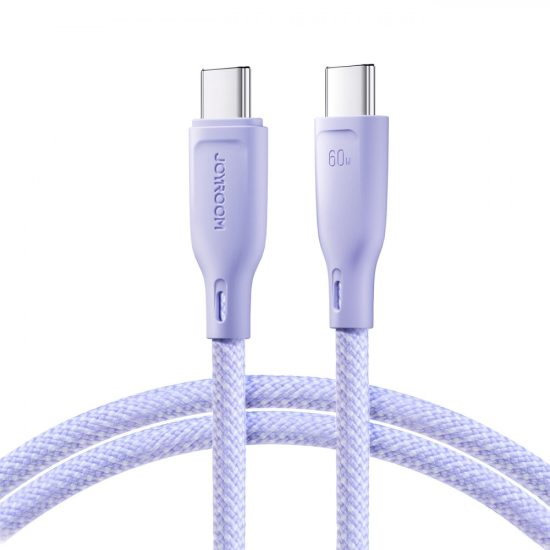 Joyroom USB-C - USB-C Multi-Color Kábel - 1m 60W - Lila