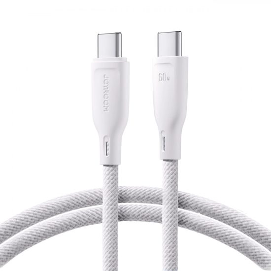 Joyroom USB-C - USB-C Multi-Color Kábel - 1m 60W - Fehér