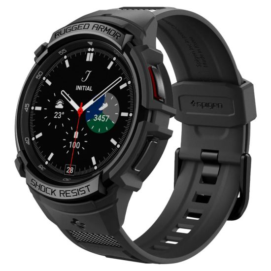 Samsung Galaxy Watch 6 Classic (43mm) Tok és Szíj - Spigen Rugged Armor Pro -  Fekete