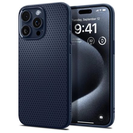 iPhone 15 Pro Max Tok - Spigen Liquid Air - Kék