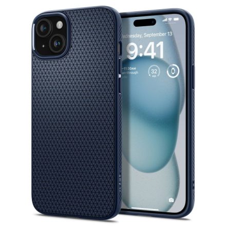 iPhone 15 Tok - Spigen Liquid Air - Kék