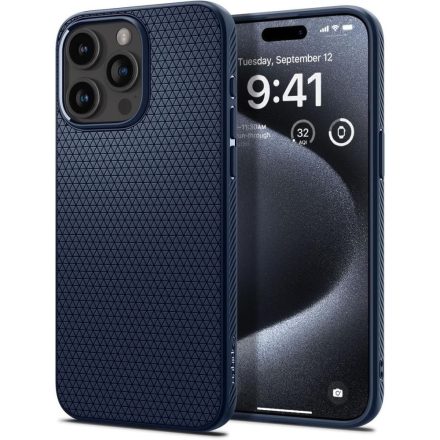 iPhone 15 Pro Tok - Spigen Liquid Air - Kék