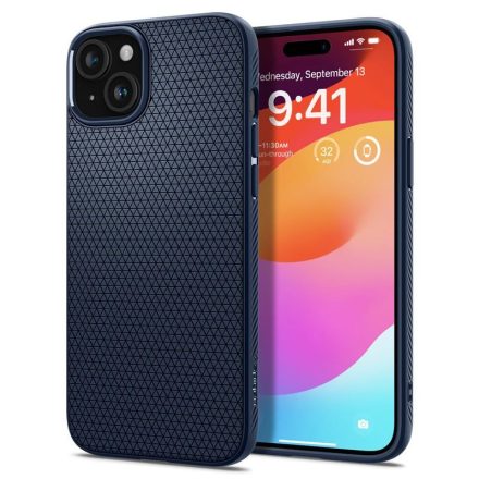 iPhone 15 Plus Tok - Spigen Liquid Air - Kék