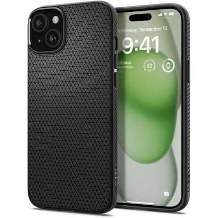 iPhone 15 Plus Tok - Spigen Liquid Air - Fekete