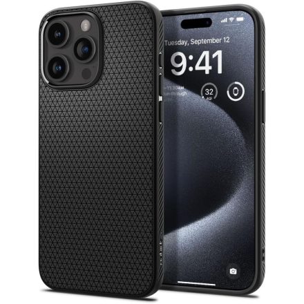 iPhone 15 Pro Tok - Spigen Liquid Air - Fekete