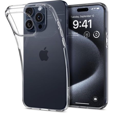 iPhone 15 Pro Tok - Spigen Liquid Crystal - Átlátszó