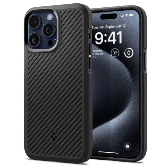 iPhone 15 Pro Tok - Spigen Core Armor - Fekete