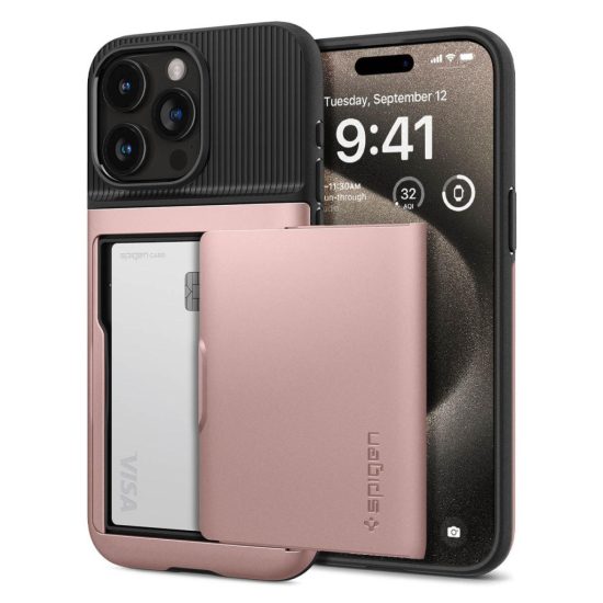 iPhone 15 Pro Max Tok - Spigen Slim Armor CS - Pink