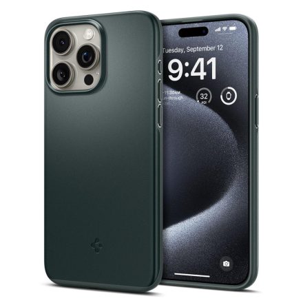 iPhone 15 Pro Tok - Spigen Thin Fit - Zöld