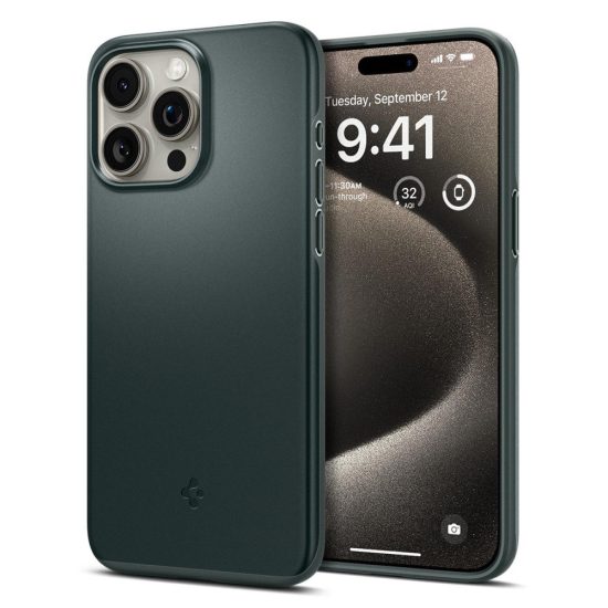 iPhone 15 Pro Max Tok - Spigen Thin Fit - Zöld