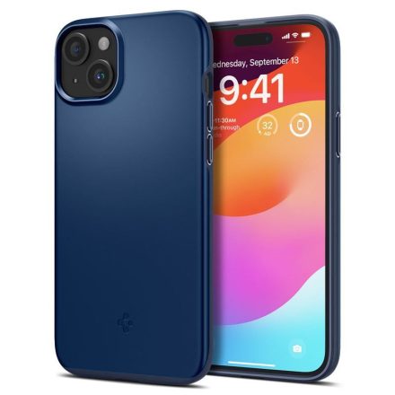 iPhone 15 Plus Tok - Spigen Thin Fit - Kék