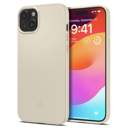 iPhone 15 Plus Tok - Spigen Thin Fit - Bézs