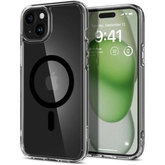 iPhone 15 Tok - Spigen Ultra Hybrid MagFit - Fekete