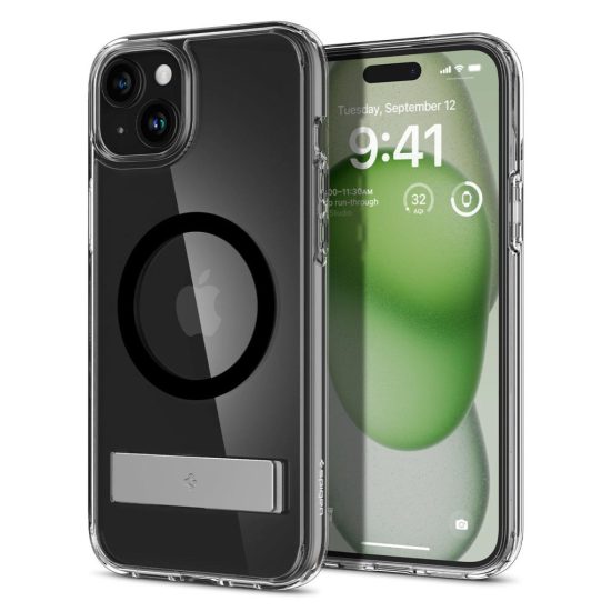 iPhone 15 Plus Tok - Spigen Ultra Hybrid S MagFit - Fekete