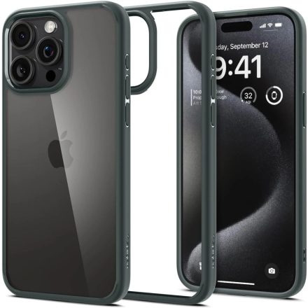 iPhone 15 Pro Max Tok - Spigen Ultra Hybrid - Sötétzöld