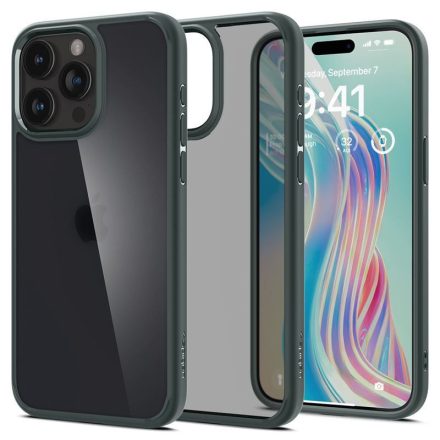 iPhone 15 Pro Max Tok - Spigen Ultra Hybrid - Matt Zöld