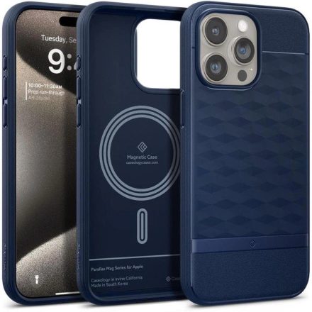 iPhone 15 Pro Max Tok - Spigen Caseology Parallax MagSafe - Kék