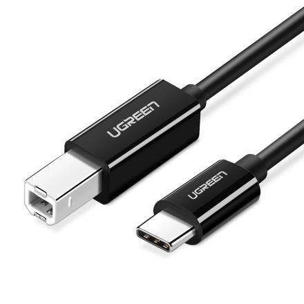 UGREEN US241 USB-C 2.0 - USB-B Nyomtató Kábel - 1m - Fekete