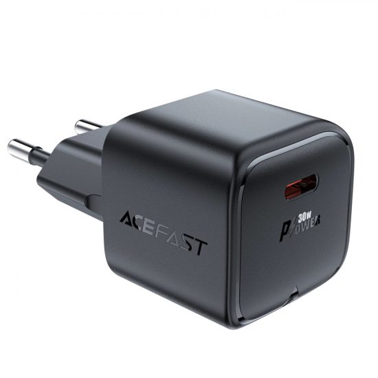 Acefast A77 Mini Hálózati Töltő GaN 30W - USB-C - Fekete