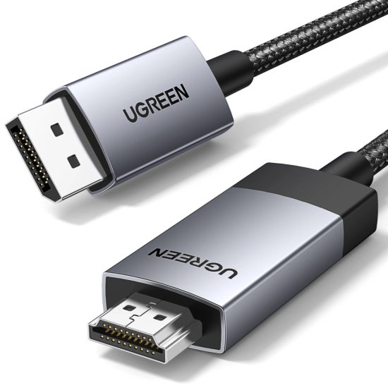 Ugreen DisplayPort - HDMI Kábel - 4K 60Hz 2m - Szürke