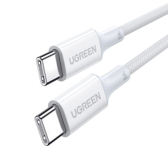 Ugreen USB-C - USB-C US557 Kábel - 1m 5A 100W - Fehér