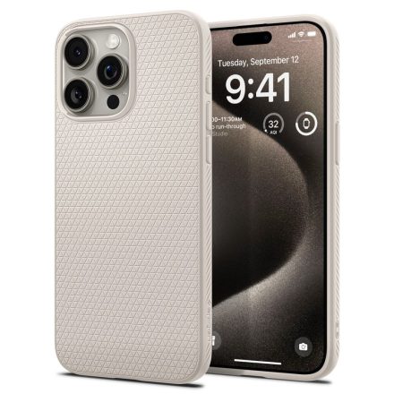 iPhone 15 Pro Max Tok - Spigen Liquid Air - Natúr Titán