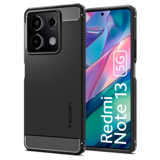 Xiaomi Redmi Note 13 5G Tok - Spigen Rugged Armor - Fekete