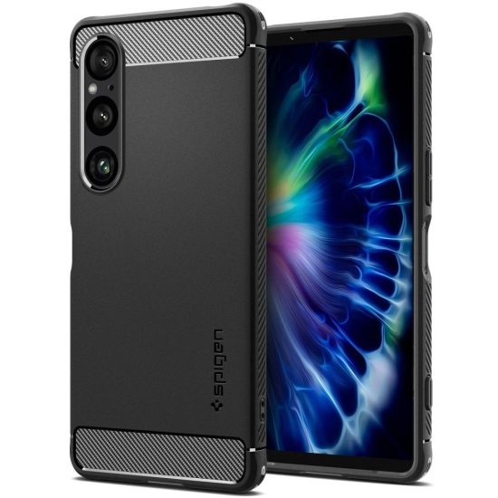 Sony Xperia 1 VI Tok - Spigen Rugged Armor - Fekete