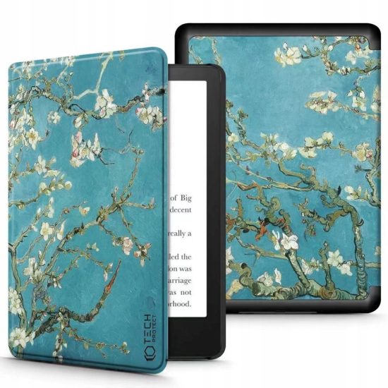 Kindle PaperWhite V / 5 / Signature Edition Tok - Tech-Protect SmartCase - Kék-Mintás