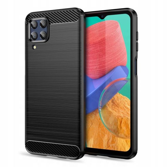 Samsung Galaxy M33 5G Tok - Tech-Protect TPUCarbon - Fekete