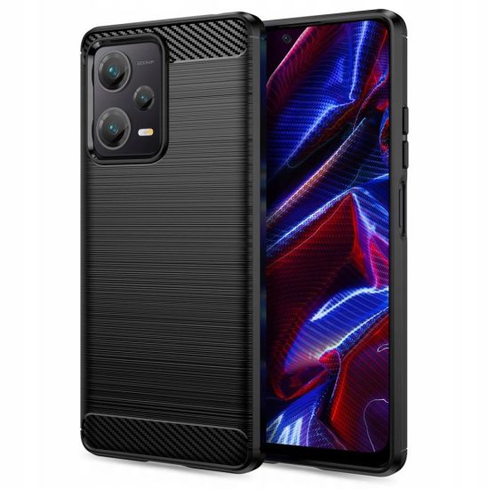 Xiaomi Redmi Note 12 5G / Poco X5 5G Tok - Tech-Protect TPUCarbon - Fekete