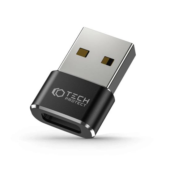 Tech-Protect UltraBoost USB-A - USB-C Adapter - Fekete