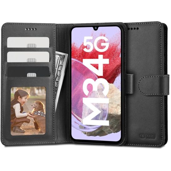 Samsung Galaxy M34 5G Tok - Tech-Protect Wallet - Fekete