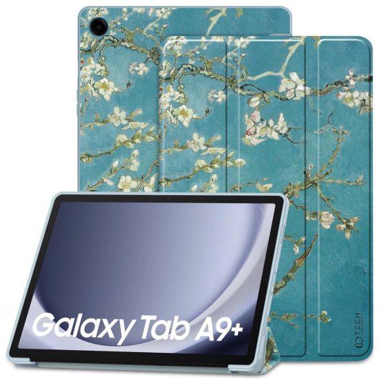 Samsung Galaxy Tab A9+ 11" X210 / X215 / X216 Tok - Tech-Protect SmartCase - Virágos