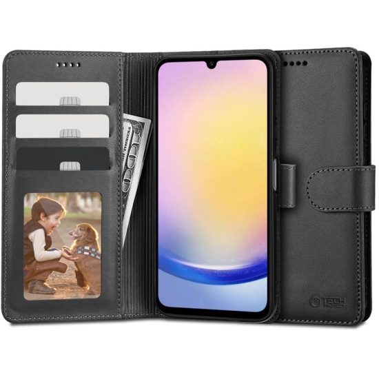 Samsung Galaxy A25 5G Tok - Tech-Protect Wallet - Fekete