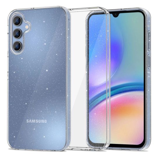 Samsung Galaxy A05S Tok - Tech-Protect FlexAir - Átlátszó-Csillogó