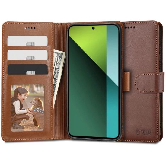 Xiaomi Redmi Note 13 Pro 5G / Poco X6 5G Tok - Tech-Protect Wallet - Barna