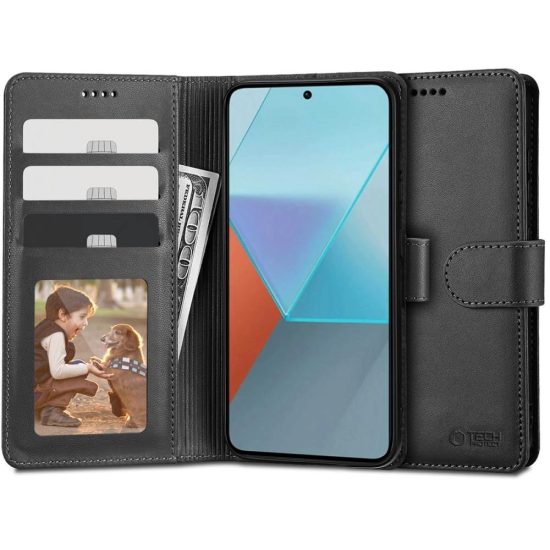 Xiaomi Redmi Note 13 4G / LTE Tok - Tech-Protect Wallet - Fekete