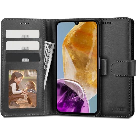 Samsung Galaxy M15 5G Tok - Tech-Protect Wallet - Fekete