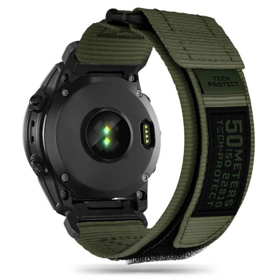 Garmin Fenix ​​3 / 5X / 3HR / 5X Plus / 6X / 6X Pro / 7X Szíj - Tech-Protect Scout Pro - Zöld