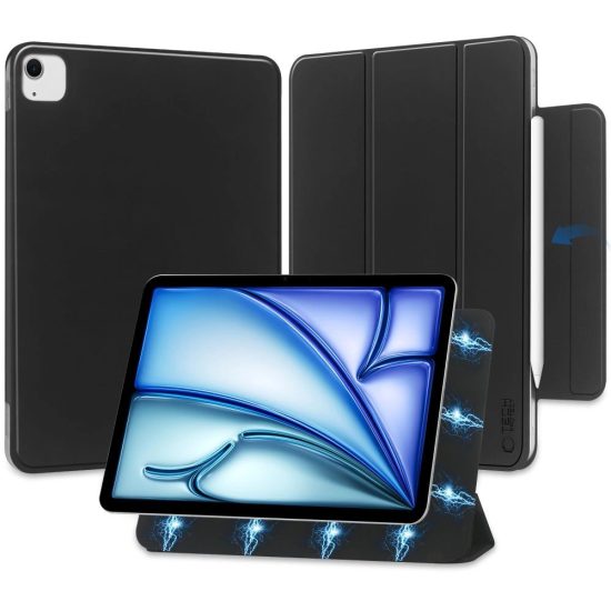 iPad Air 13" (2024) Tok - Tech-Protect SmartCase Magnetic - Fekete