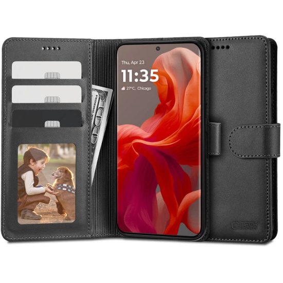 Motorola Moto G85 5G Tok - Tech-Protect Wallet  - Fekete