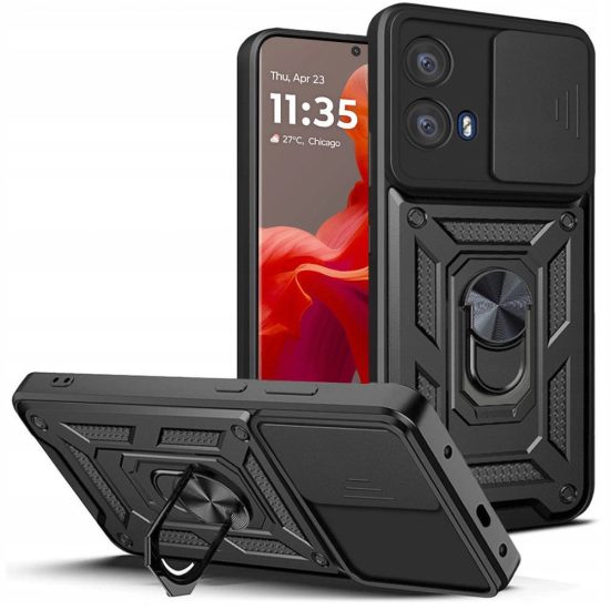 Motorola Moto G85 5G Tok - Tech-Protect Camshield Pro - Fekete