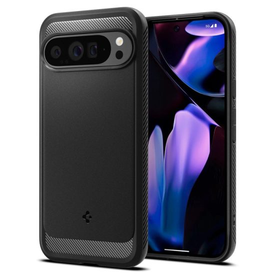 Google Pixel 9 Pro XL Tok - Spigen Rugged Armor - Fekete