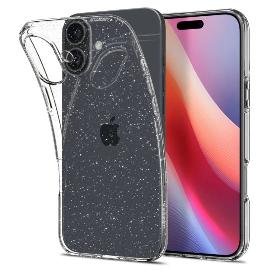 iPhone 16 Tok - Spigen Liquid Crystal - Átlátszó-Ezüst