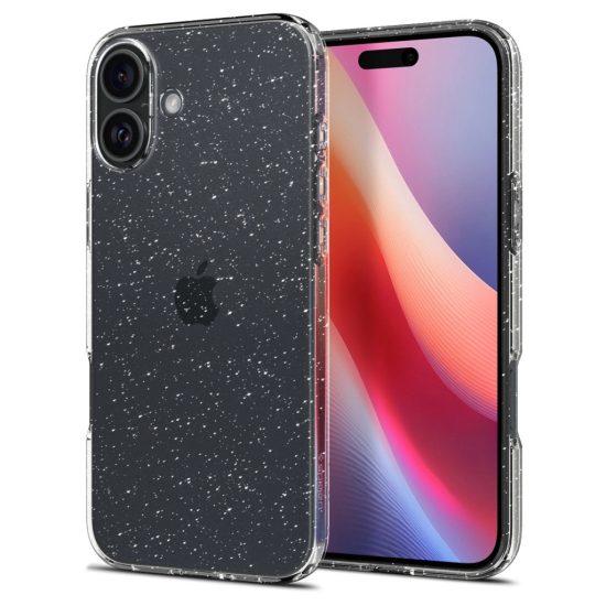 iPhone 16 Plus Tok - Spigen Liquid Crystal - Átlátszó-Ezüst