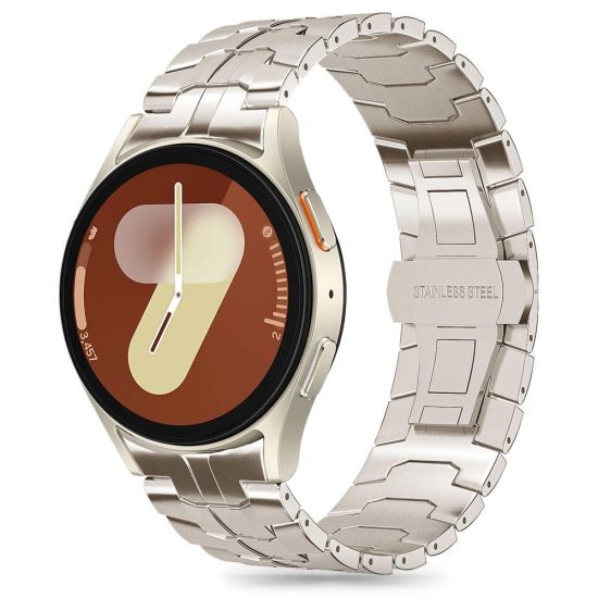 Samsung Galaxy Watch 4 / 5 / 5 Pro / 6 / 7 / FE Szíj - Tech-Protect Stainless Line - Titán