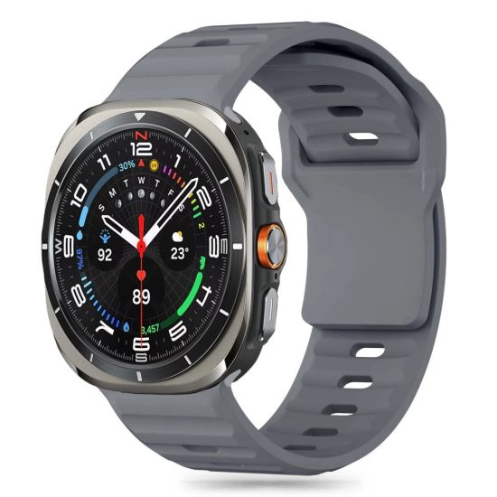 Samsung Galaxy Watch Ultra (47mm) Szíj - Tech-Protect Silicone Line - Szürke