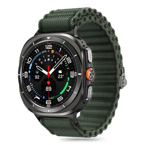 Samsung Galaxy Watch Ultra (47mm) Szíj - Tech-Protect Weave Pro - Zöld